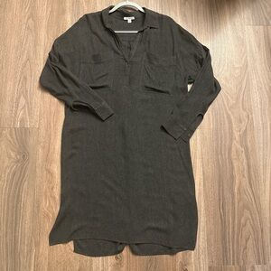 James perse Dark Gray Long Sleeve Dress wool blend size 2